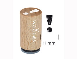 Woodies Mini Sello Point d'Exclamation en Bois et Caoutchouc 15x25mm