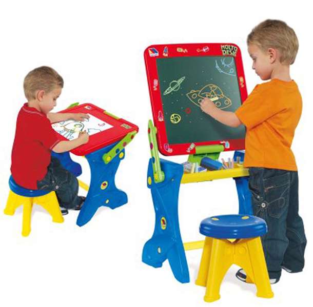 Molto Pupitre tableau noir avec 16 accessoires, 90 cm, en plastique, pour enfants à partir de taao 3 ans
