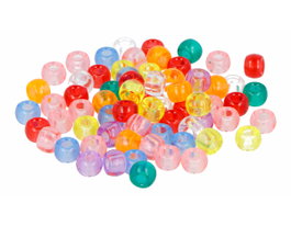 Innspiro Perles en plastique écologique groselle multicolore transparent 9mm
