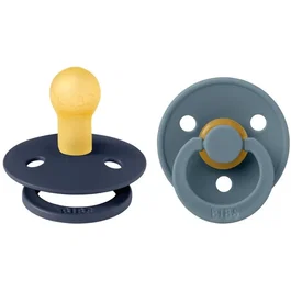 BIBS Sucette bébé Taille 1 Deep Space Petrol - Embout rond - Pack de 2