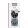 BIBS Sucette bébé Taille 1 Deep Space Petrol - Embout rond - Pack de 2