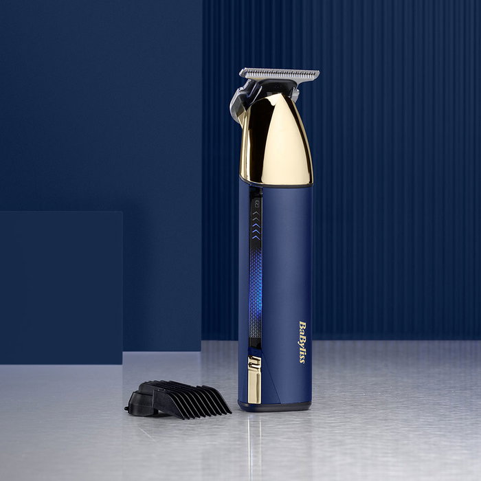 Babyliss T992E Super-X Metal Tondeuse à barbe sans fil, Or et Bleu Marine