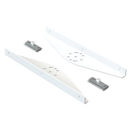 HERRAJES ALK Jeu de 2 supports pour étagère réglable KUADROSISTEM, blanc, 258 mm