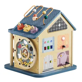 Top Bright - Maison d'activités 12 en 1 en Bois Durable pour Motricité Fine - Jeu d'Éveil pour Enfants de 18 Mois et Plus