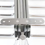 Emuca Porte-pantalons double amovible Self pour armoire., Chromé, Acier et Plastique.