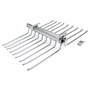 Emuca Porte-pantalons double amovible Self pour armoire., Chromé, Acier et Plastique.
