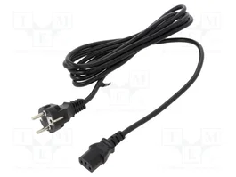 POS Câble d'alimentation H05VV-F 3x1mm2 CEE 7/7 vers IEC C13 3m