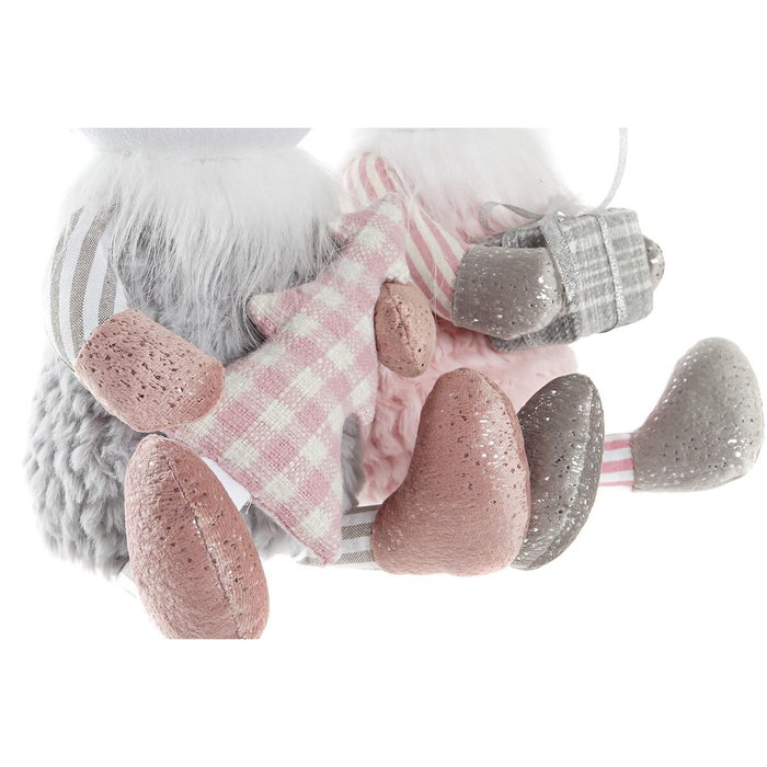 Figurine Décorative DKD Home Decor Noël Animal Polyester Cerf (14 x 17 x 28 cm) (2 Unités)