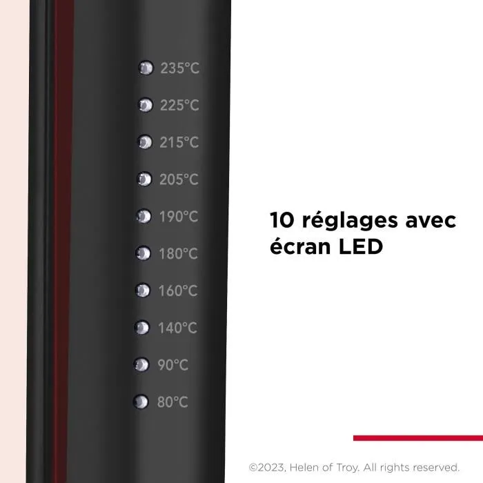 Revlon RVST2211P Lisseur Smoothstay à huile de coco - 25mm, bords biseautés, arrêt automatique, pochette de voyage incluse - Noir