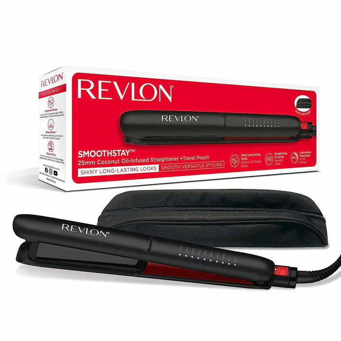 Revlon Smoothstay RVST2211 Coconut Lisseur de cheveux Noir et rouge Revlon Smoothstay RVST2211 Coconut Lisseur de cheveux Noir et rouge
