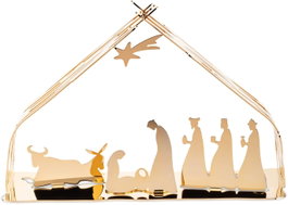 Alessi Bark CRIB Belén en acier inoxydable doré