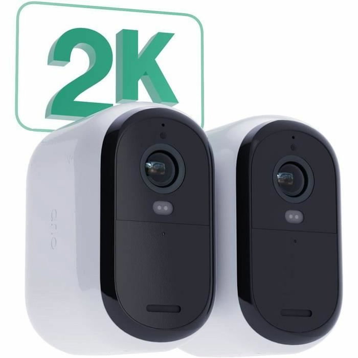 Arlo Pack de 2 Caméras ESSENTIAL2 XL 2K Extérieur