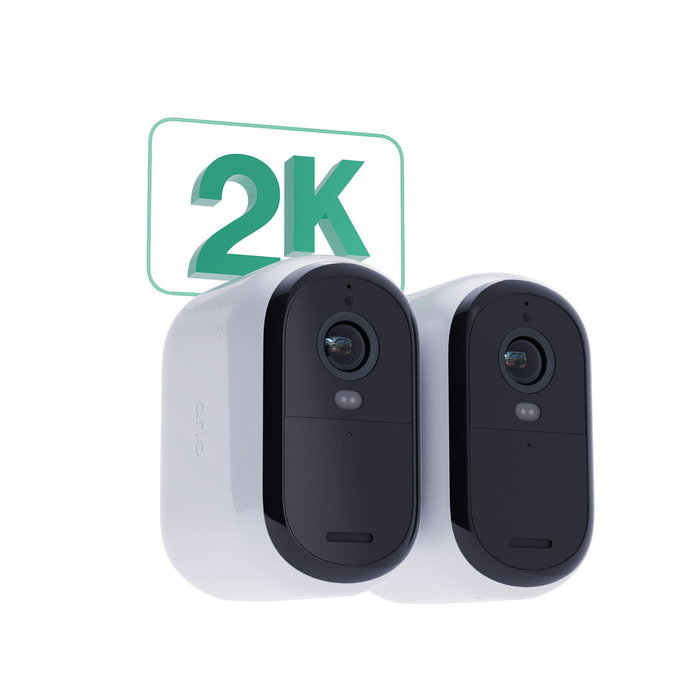 Arlo Pack de 2 Caméras ESSENTIAL2 XL 2K Extérieur