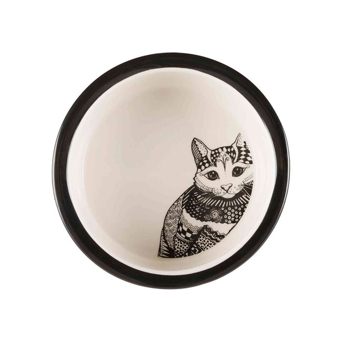 Mangeoir pour animaux Trixie Blanc Noir 300 ml 0,3 L Céramique