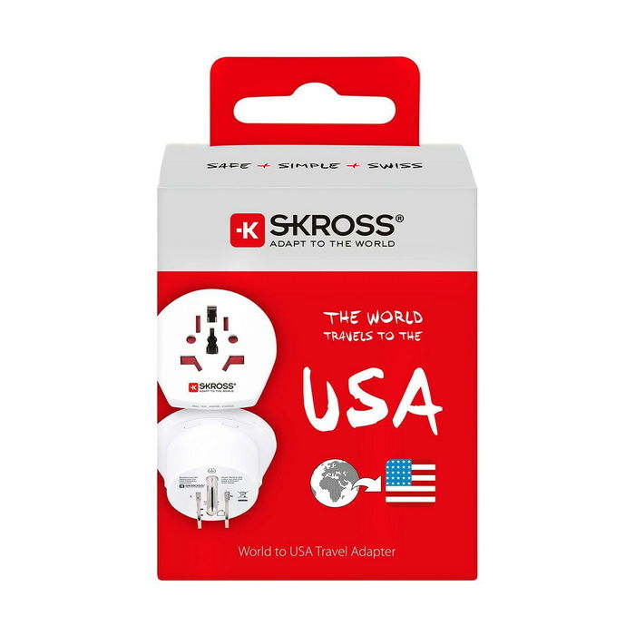Adaptateur de courant Skross 1.500221-E États-Unis International Adaptateur de courant Skross 1.500221-E États-Unis International
