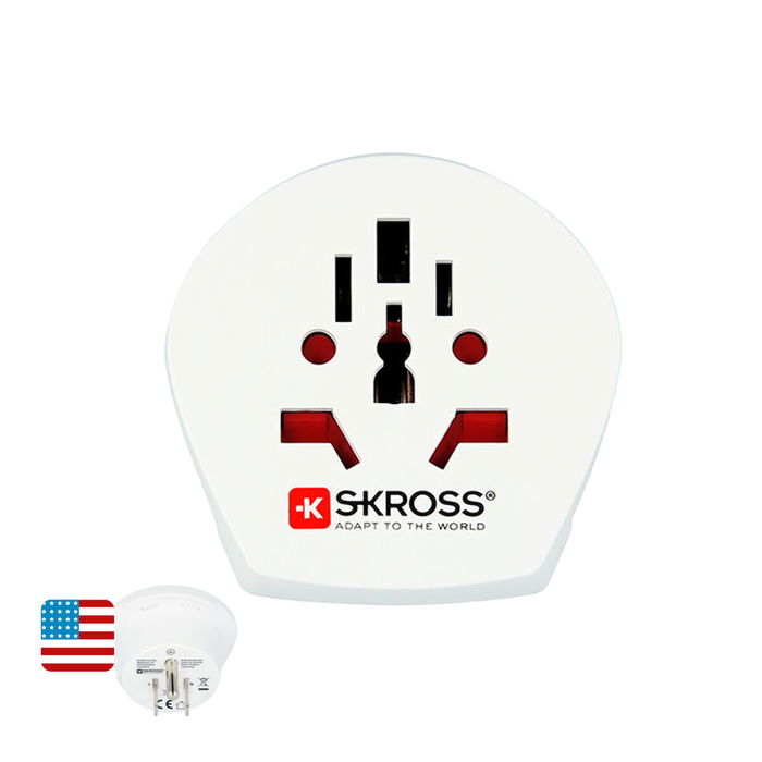 Adaptateur de courant Skross 1.500221-E États-Unis International Adaptateur de courant Skross 1.500221-E États-Unis International
