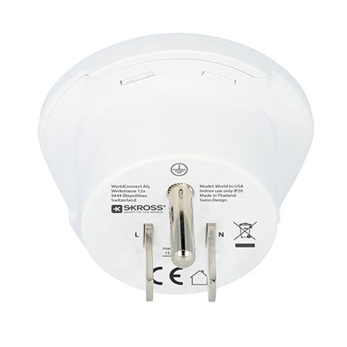 Adaptateur de courant Skross 1.500221-E États-Unis International
