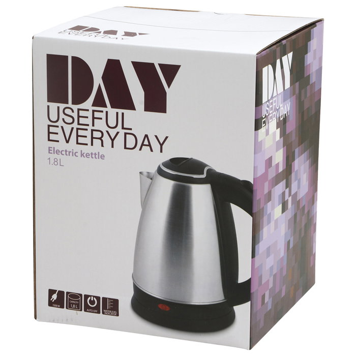 Day Bouilloire électrique 1,8 L 1500 W en acier inoxydable Day Bouilloire électrique 1,8 L 1500 W en acier inoxydable
