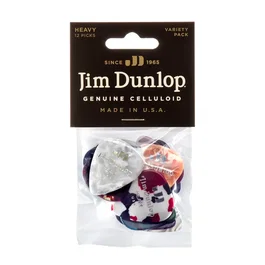 Dunlop Pack de 12 médiators Celluloid Heavy