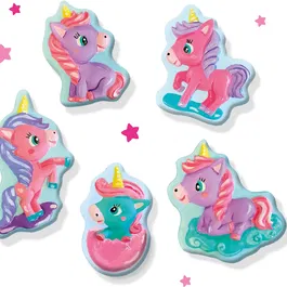 SES CREATIVE - Kit de moulage et peinture Licornes, 5 figurines en plâtre, activité créative DIY pour enfants à partir de 5 ans, idée cadeau fille