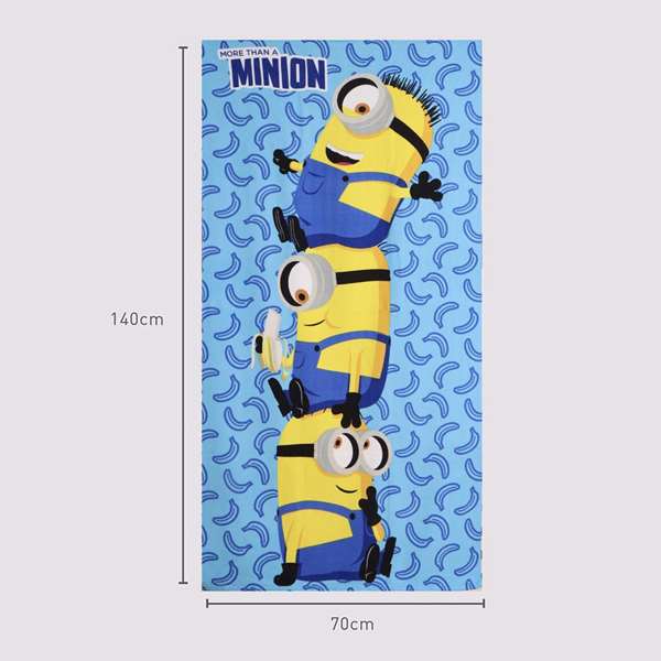 Cerdá Toilette microfibre Minions 70 x 140 cm pour enfant dès 3 ans Multicolore
