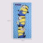 Cerdá Toilette microfibre Minions 70 x 140 cm pour enfant dès 3 ans Multicolore