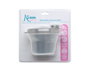 KioKids Dispensateur pour lait en poudre bébé 3 compartiments transparents gris - Compatible lave-vaisselle et stérilisateur