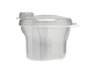 KioKids Dispensateur pour lait en poudre bébé 3 compartiments transparents gris - Compatible lave-vaisselle et stérilisateur