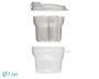 KioKids Dispensateur pour lait en poudre bébé 3 compartiments transparents gris - Compatible lave-vaisselle et stérilisateur