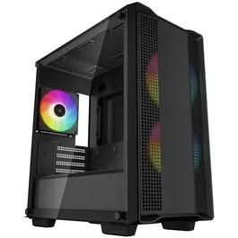 Deepcool CC360 Micro-ATX - Boîtier PC Mini Tour Noir avec 3 Ventilateurs ARGB, Panneau Latéral en Verre Trempé et Façade Mesh - Réf. R-CC360-BKAPM3-G-1
