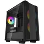 Deepcool CC360 Micro-ATX - Boîtier PC Mini Tour Noir avec 3 Ventilateurs ARGB, Panneau Latéral en Verre Trempé et Façade Mesh - Réf. R-CC360-BKAPM3-G-1