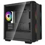 Deepcool CC360 Micro-ATX - Boîtier PC Mini Tour Noir avec 3 Ventilateurs ARGB, Panneau Latéral en Verre Trempé et Façade Mesh - Réf. R-CC360-BKAPM3-G-1