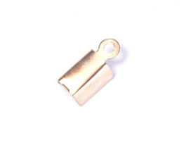Innspiro Terminal métallique demi-tube avec anneau doré 5,5x11,0x4,8mm 100u. (Lot de 100)