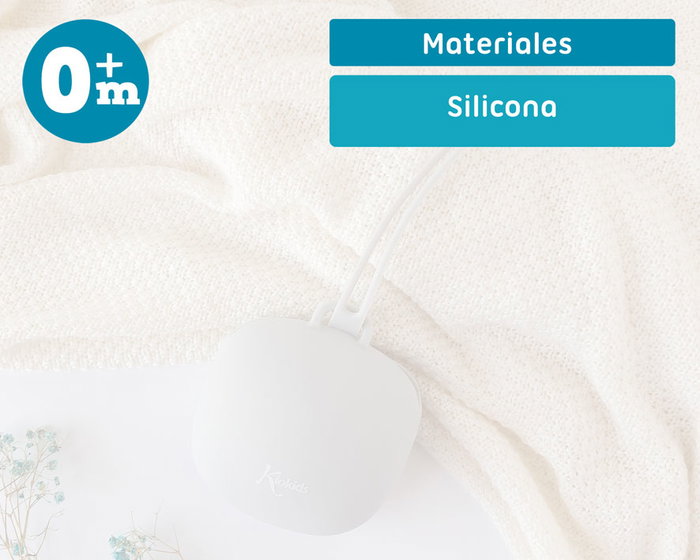 KioKids Porte-tétine en Silicone Gris, pour Enfant dès 0 mois, Capacité 1 pièce, Lave-vaisselle, Stérilisateur