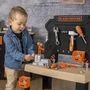 Smoby Etabli Bricolo Black+Decker Jouet d'Imitation - Banc de Travail Enfant avec 78 Accessoires et 7 Outils (Marteau, Scie, Tournevis) - Matière Recyclée - A partir de 3 ans