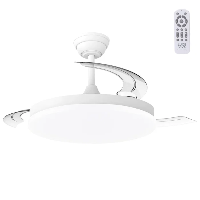 Marele Ventilateur de Plafond avec LED 48W DC, 3 Pales, Fonction Été/Hiver, Télécommande et Minuterie, 5040lm, 3500-6500K, Blanc Marele Ventilateur de Plafond avec LED 48W DC, 3 Pales, Fonction Été/Hiver, Télécommande et Minuterie, 5040lm, 3500-6500K, Blanc