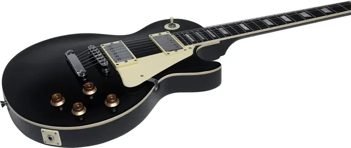 EKO Guitare Électrique LS300 Type Les Paul - Noire, 6 Cordes, Humbuckers, Laurel