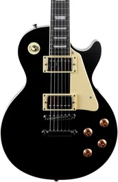 EKO Guitare Électrique LS300 Type Les Paul - Noire, 6 Cordes, Humbuckers, Laurel