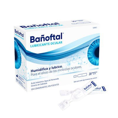 BAÑOFTAL Baño Ocular 20 Monodosis - Lavage oculaire en 20 doses uniques, solution stérile pour les yeux BAÑOFTAL Baño Ocular 20 Monodosis - Lavage oculaire en 20 doses uniques, solution stérile pour les yeux