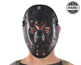 Atosa Masque de Hockey Noir avec Marques Rouges pour Déguisement d'Assassin