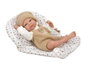 Muñecas Arias Elegance Cris - Poupée poids avec sac de couchage de 40 cm, beige, pour enfants à partir de 3 ans