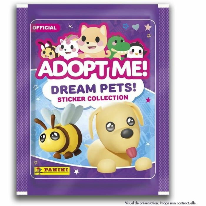 Panini Stickers Adopt Me! Roblox Blister 6 pochettes et 1 carte édition limitée