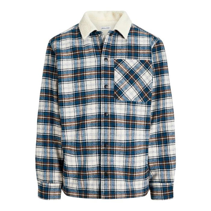 Chemise à manches longues homme Jack & Jones Jjzac Teddy Overshirt Ls Bleu foncé 41 Chemise à manches longues homme Jack & Jones Jjzac Teddy Overshirt Ls Bleu foncé 41