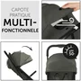 Hauck Poussette Compacte Travel N Care à Pliage d'une Main, Canopy UPF 50+, Siège Jusqu'à 22 kg - Olive