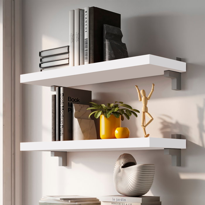 Emuca Plateaux pour étagères, 600x200, Peint en blanc, Bois