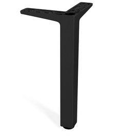 MAFOS Pata metálica Zamak Quadro finition noire hauteur 200 mm