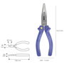 UTILEX Pince à bec droit 150 mm