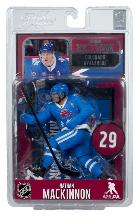 McFarlane Toys NHL SportsPicks Nathan MacKinnon (Quebec Nordiques Retro) 18 cm