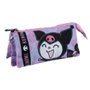 Cerdá Trousse 3 Compartiments Hello Kitty et Kuromi - Purple