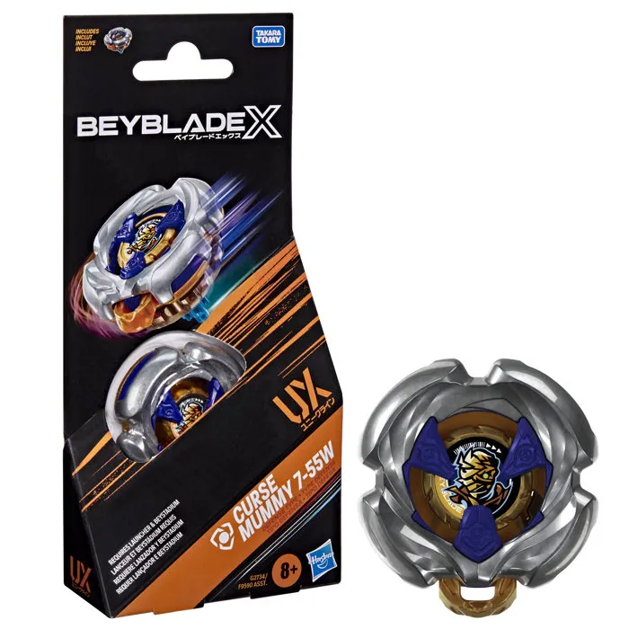 Beyblade X Booster Pack Curse Mummy 7-55W UX, Toupie de type défense Beyblade X Booster Pack Curse Mummy 7-55W UX, Toupie de type défense